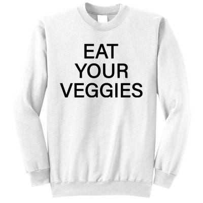 Hermusicx Wearing Eat Your Veggies Sweatshirt