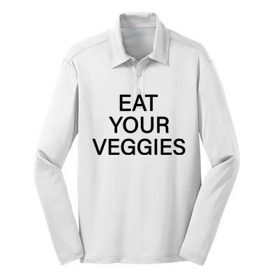 Hermusicx Wearing Eat Your Veggies Silk Touch Performance Long Sleeve Polo