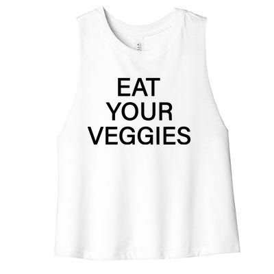 Hermusicx Wearing Eat Your Veggies Women's Racerback Cropped Tank