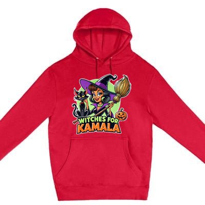 Halloween Witches For Kamala 2024 Childless Cat Ladies Premium Pullover Hoodie