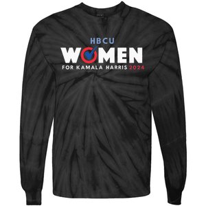 Hbcu Women For Kamala Harris 2024 Tie-Dye Long Sleeve Shirt