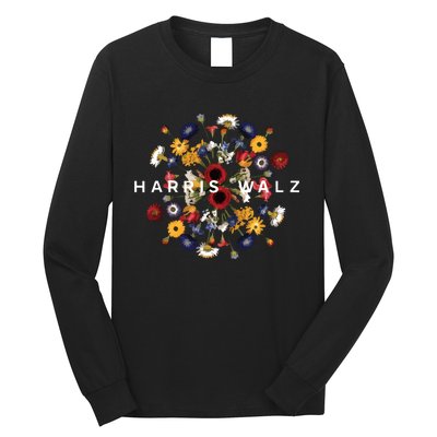 Harris Walz Flower Mandala Central Bloom Long Sleeve Shirt