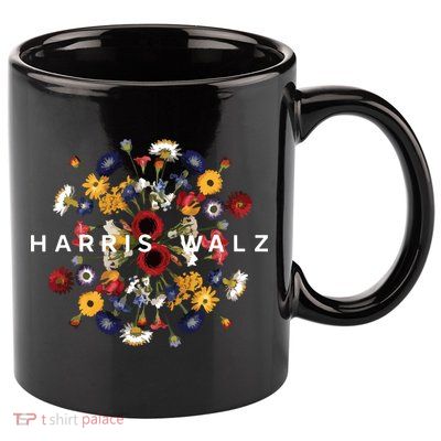 Harris Walz Flower Mandala Central Bloom 11oz C Handle Ceramic Mug
