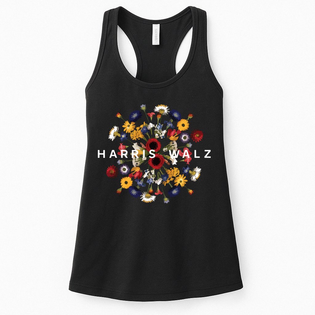 Harris Walz Flower Mandala Central Bloom Womens Tank Top