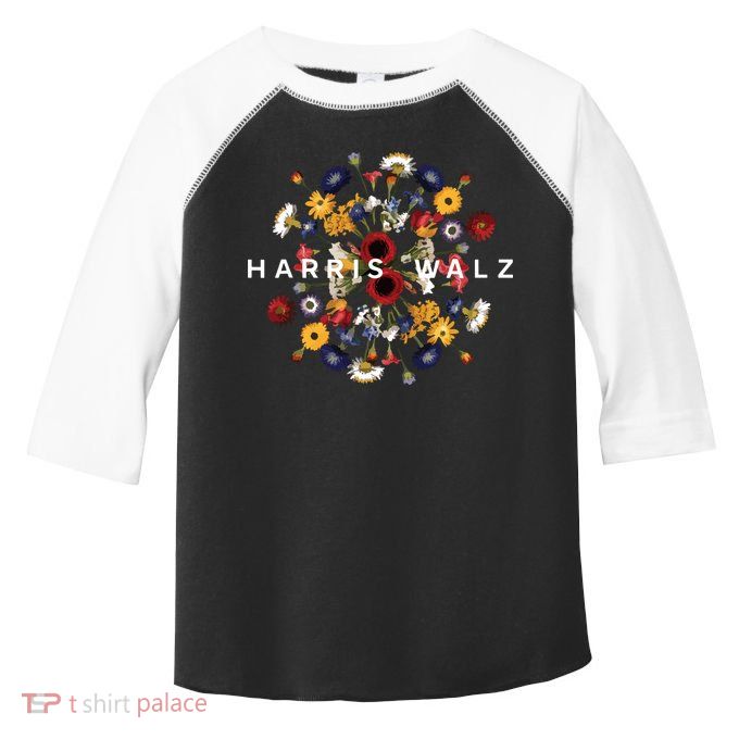 Harris Walz Flower Mandala Central Bloom Toddler Fine Jersey T-Shirt