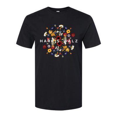 Harris Walz Flower Mandala Central Bloom Softstyle CVC T-Shirt