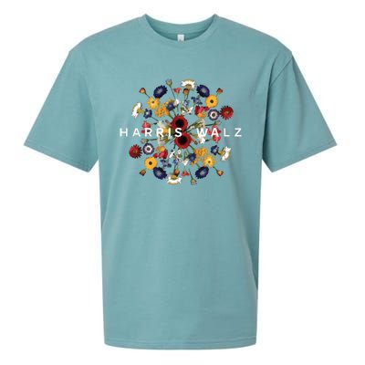 Harris Walz Flower Mandala Central Bloom Sueded Cloud Jersey T-Shirt