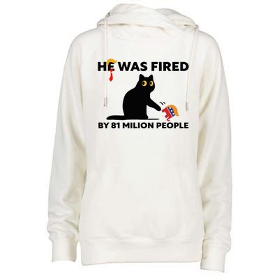 He Was Fired By 81 Million People Kamala President 2024 Womens Funnel Neck Pullover Hood