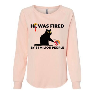 He Was Fired By 81 Million People Kamala President 2024 Womens California Wash Sweatshirt