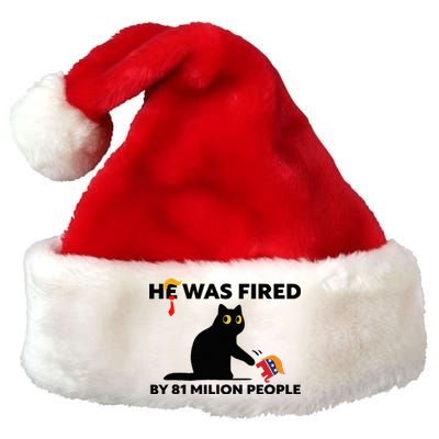 He Was Fired By 81 Million People Kamala President 2024 Premium Christmas Santa Hat