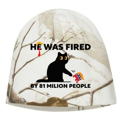 He Was Fired By 81 Million People Kamala President 2024 Kati - Camo Knit Beanie