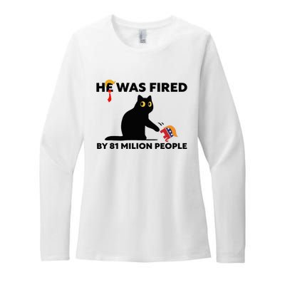 He Was Fired By 81 Million People Kamala President 2024 Womens CVC Long Sleeve Shirt