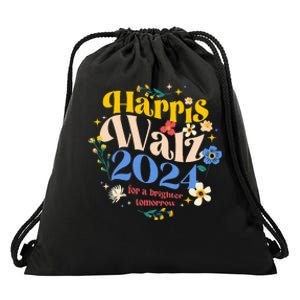 Harris Waltz For A Brighter Tomorrow Kamala Harris Waltz Drawstring Bag