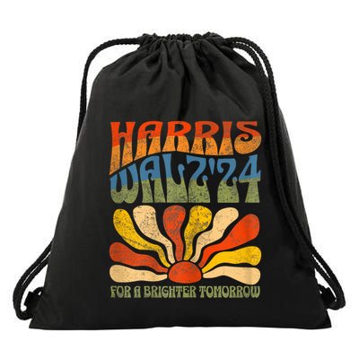 Harris Waltz For A Brighter Tomorrow Kamala Harris Waltz Drawstring Bag