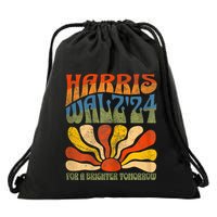 Harris Waltz For A Brighter Tomorrow Kamala Harris Waltz Drawstring Bag