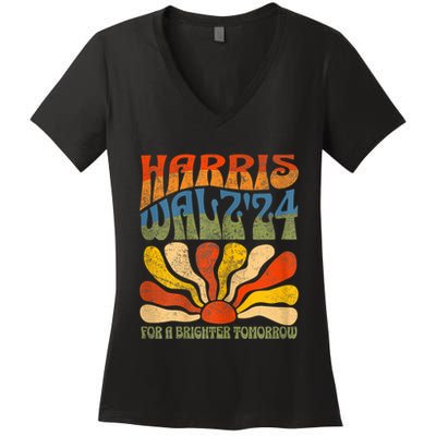 Harris Waltz For A Brighter Tomorrow Kamala Harris Waltz Women's V-Neck T-Shirt