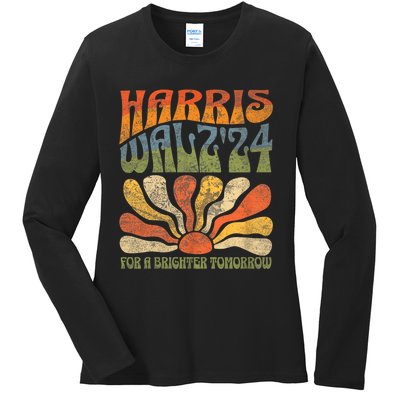 Harris Waltz For A Brighter Tomorrow Kamala Harris Waltz Ladies Long Sleeve Shirt