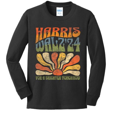 Harris Waltz For A Brighter Tomorrow Kamala Harris Waltz Kids Long Sleeve Shirt