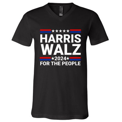 Harris Walz For The People 2024 Kamala Harris Tim Walz Waltz V-Neck T-Shirt