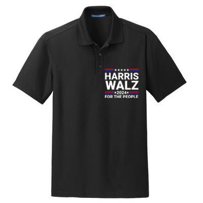 Harris Walz For The People 2024 Kamala Harris Tim Walz Waltz Dry Zone Grid Polo