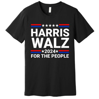 Harris Walz For The People 2024 Kamala Harris Tim Walz Waltz Premium T-Shirt