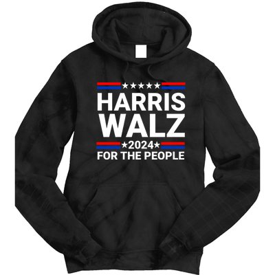 Harris Walz For The People 2024 Kamala Harris Tim Walz Waltz Tie Dye Hoodie