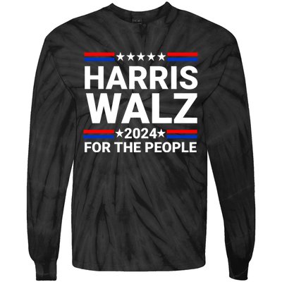 Harris Walz For The People 2024 Kamala Harris Tim Walz Waltz Tie-Dye Long Sleeve Shirt