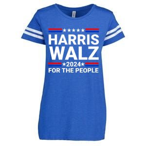 Harris Walz For The People 2024 Kamala Harris Tim Walz Waltz Enza Ladies Jersey Football T-Shirt