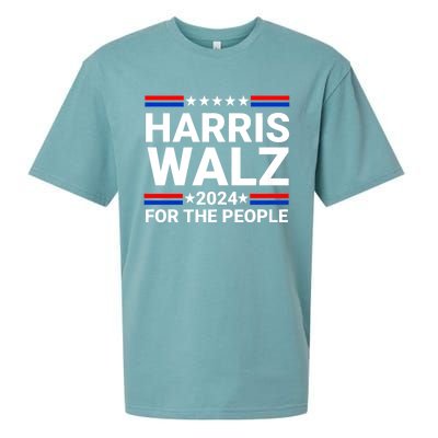 Harris Walz For The People 2024 Kamala Harris Tim Walz Waltz Sueded Cloud Jersey T-Shirt