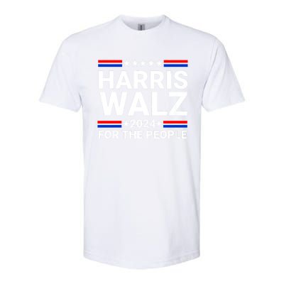 Harris Walz For The People 2024 Kamala Harris Tim Walz Waltz Softstyle CVC T-Shirt