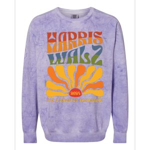 Harris Waltz For A Brighter Tomorrow Boho Aesthetic Colorblast Crewneck Sweatshirt