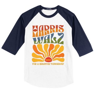 Harris Waltz For A Brighter Tomorrow Boho Aesthetic Baseball Sleeve Shirt