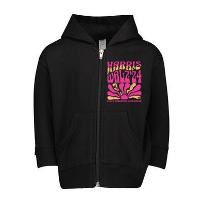 Harris Waltz For A Brighter Tomorrow Kamala Harris Waltz Toddler Zip Fleece Hoodie