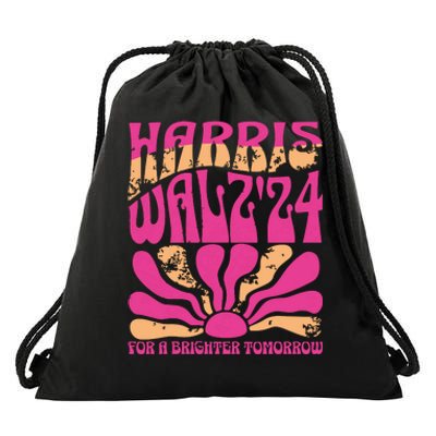 Harris Waltz For A Brighter Tomorrow Kamala Harris Waltz Drawstring Bag