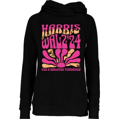 Harris Waltz For A Brighter Tomorrow Kamala Harris Waltz Womens Funnel Neck Pullover Hood