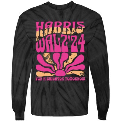 Harris Waltz For A Brighter Tomorrow Kamala Harris Waltz Tie-Dye Long Sleeve Shirt