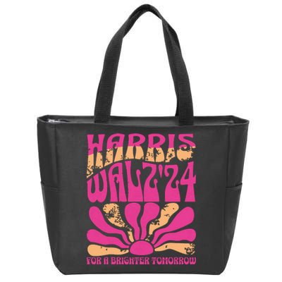 Harris Waltz For A Brighter Tomorrow Kamala Harris Waltz Zip Tote Bag