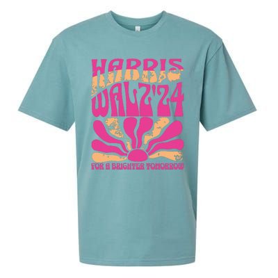 Harris Waltz For A Brighter Tomorrow Kamala Harris Waltz Sueded Cloud Jersey T-Shirt