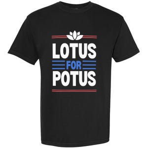 Harris Walz For Presiden Lotus For Potus Garment-Dyed Heavyweight T-Shirt