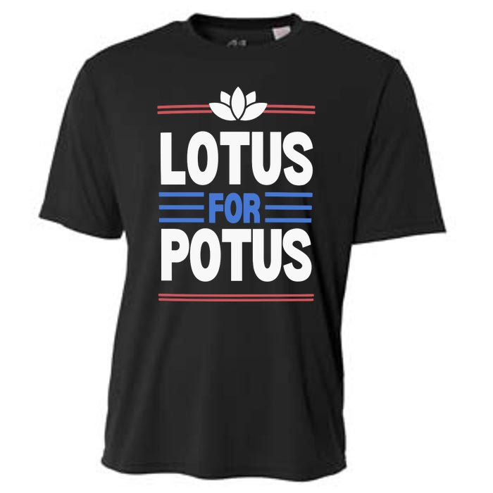 Harris Walz For Presiden Lotus For Potus Cooling Performance Crew T-Shirt