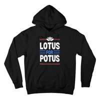 Harris Walz For Presiden Lotus For Potus Hoodie