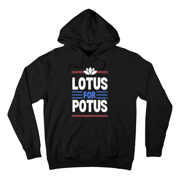 Harris Walz For Presiden Lotus For Potus Hoodie