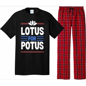 Harris Walz For Presiden Lotus For Potus Pajama Set