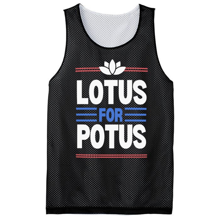 Harris Walz For Presiden Lotus For Potus Mesh Reversible Basketball Jersey Tank