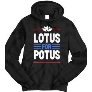 Harris Walz For Presiden Lotus For Potus Tie Dye Hoodie