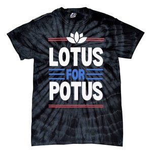 Harris Walz For Presiden Lotus For Potus Tie-Dye T-Shirt