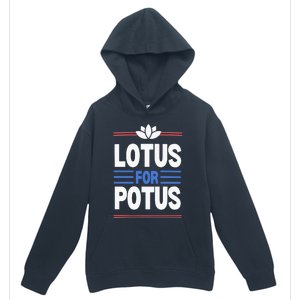 Harris Walz For Presiden Lotus For Potus Urban Pullover Hoodie