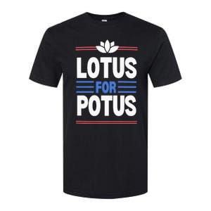 Harris Walz For Presiden Lotus For Potus Softstyle CVC T-Shirt