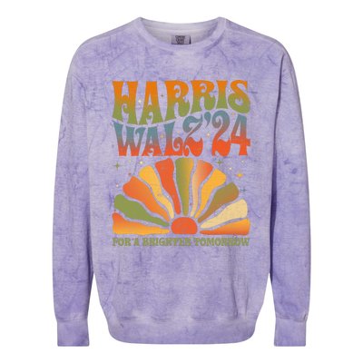 Harris Waltz For A Brighter Tomorrow Kamala Harris Waltz Colorblast Crewneck Sweatshirt