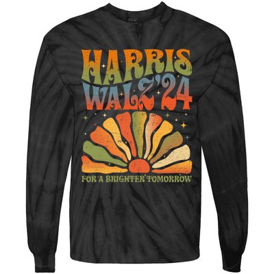 Harris Waltz For A Brighter Tomorrow Kamala Harris Waltz Tie-Dye Long Sleeve Shirt